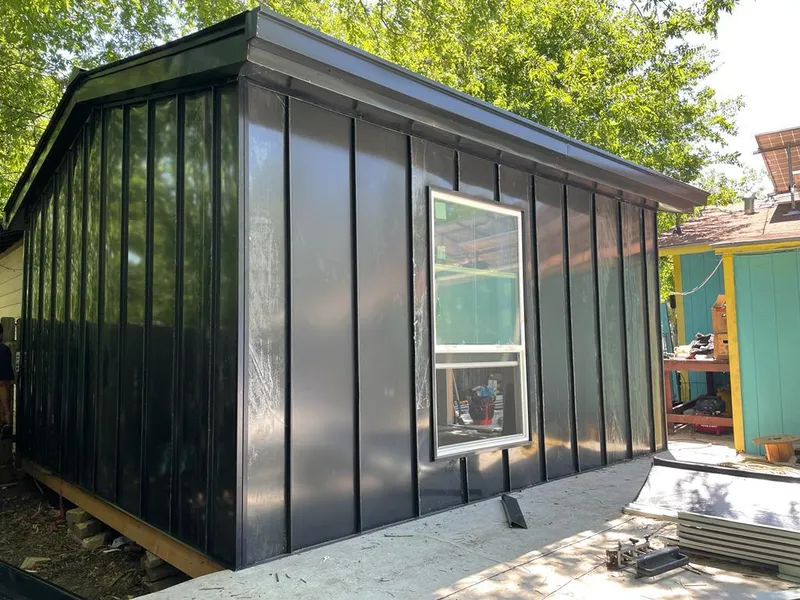 Black standing seam metal wall panels for Metal Roof Installation in Norfolk